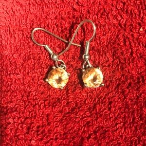 Orange stone earrings